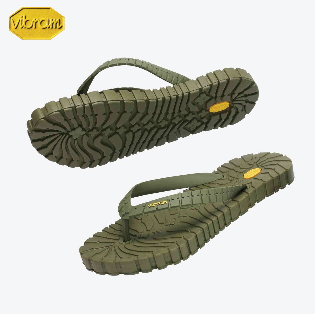 VIRBAM - Tropical Carrarmato Functional Flip Flop Slippers (Jungle Green)